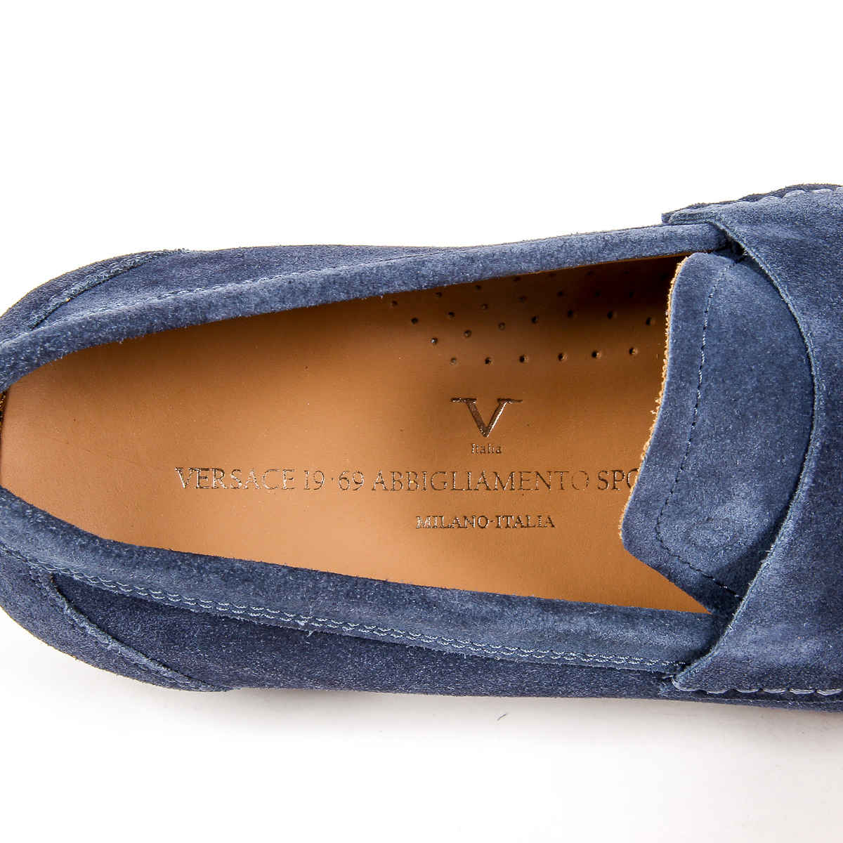Mocasín V 1969 Italia para hombre azul LEONARDO