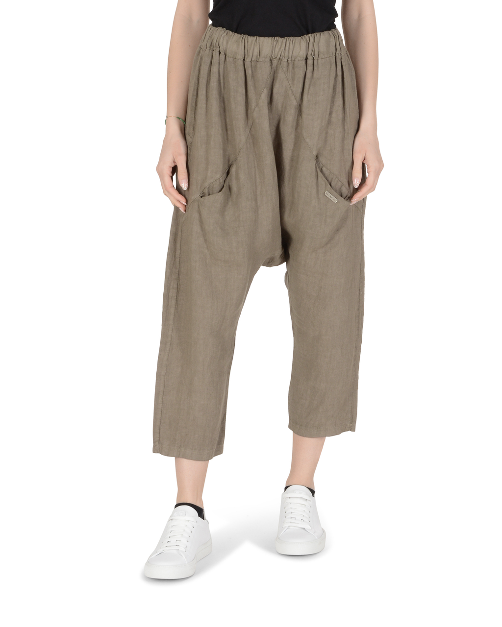 19V69 Italia Pantalones de mujer caqui SARDEGNA KHAKI
