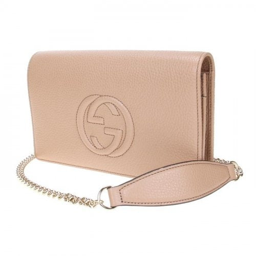 Bolso bandolera Gucci Leather Soho beige