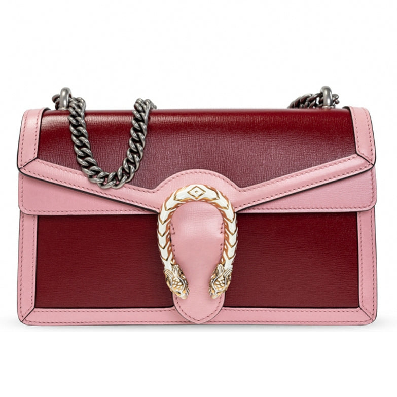 Bolso de hombro Gucci Azalea Dionysus rosa y rojo
