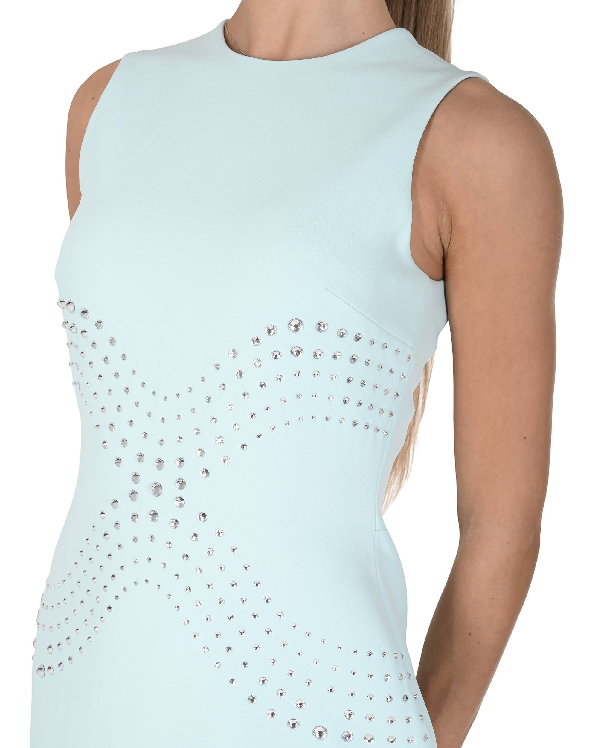 Vestido de mujer David Koma AW24DK68DA MENTA/PLATA 4MN