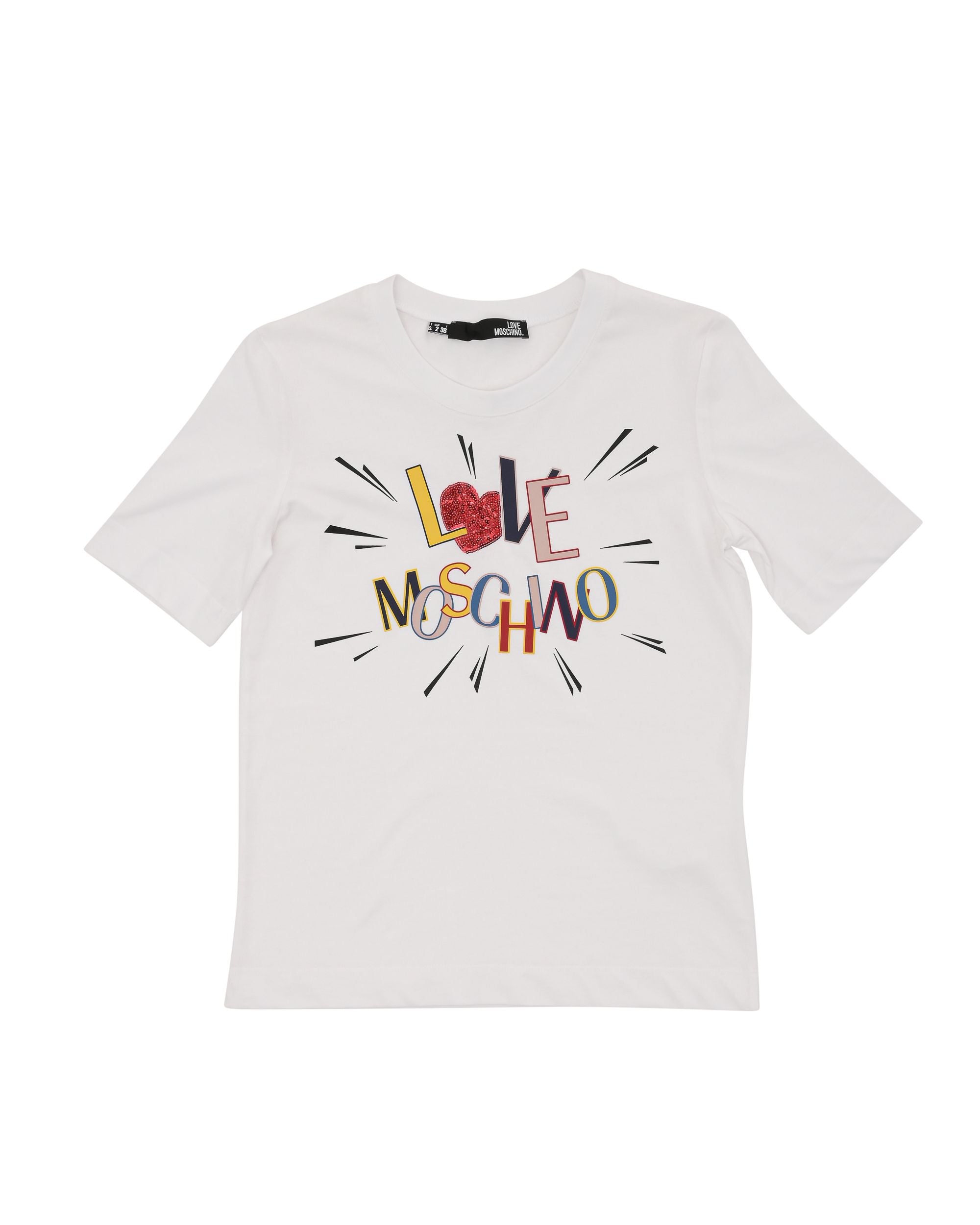 Camiseta de mujer Love Moschino W 4 F15 3E M 3876 A00 BLANCO ÓPTICO
