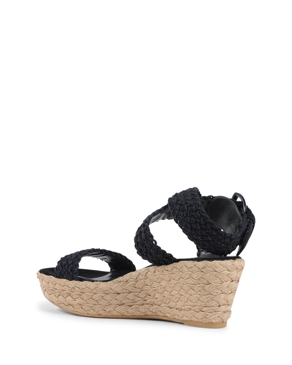 Stuart Weitzman Sandalia de cuña para mujer negra ALEXLO
