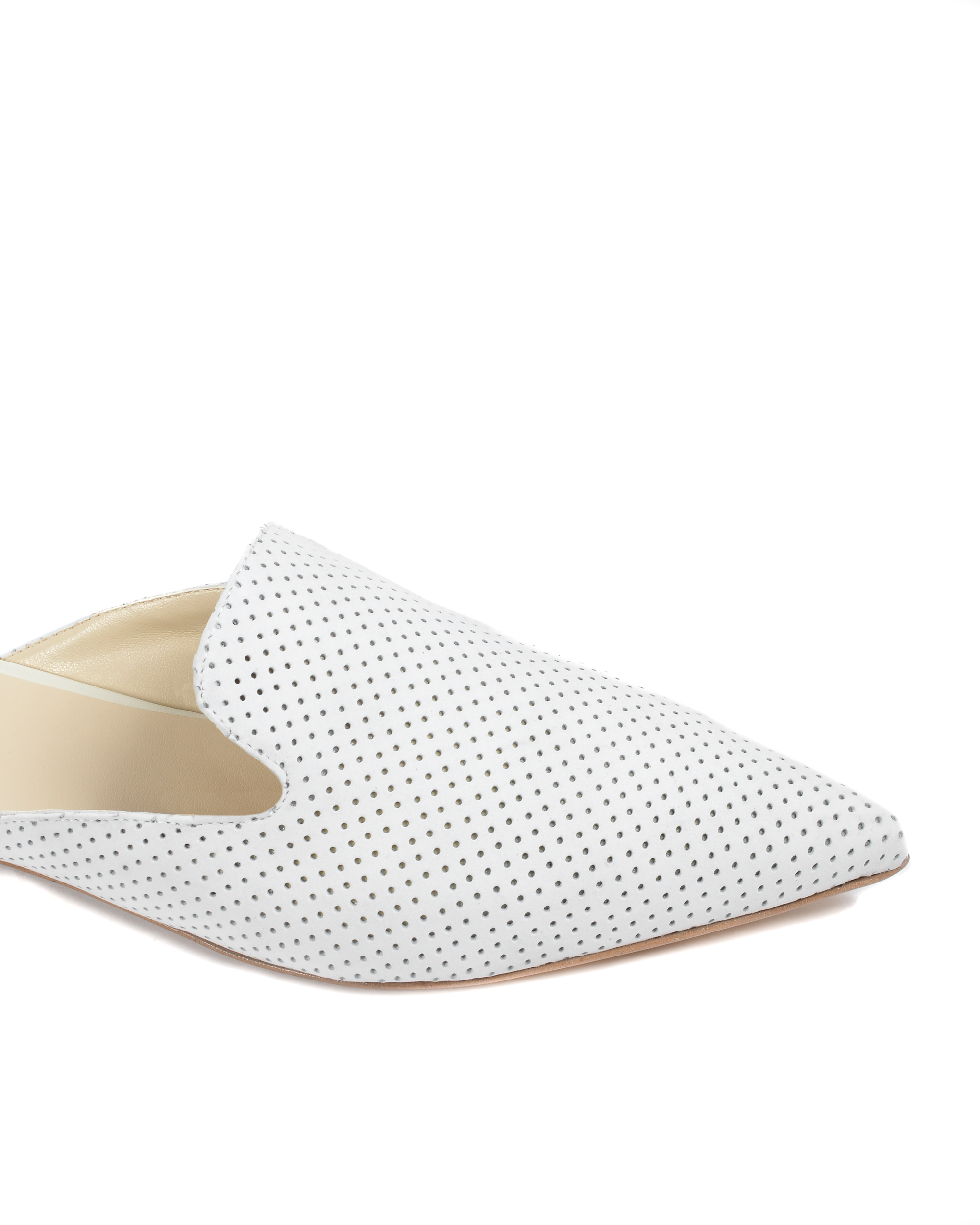 19V69 Italia Sandalias para mujer blancas 4747 SABOT TRAF SILK GESSO
