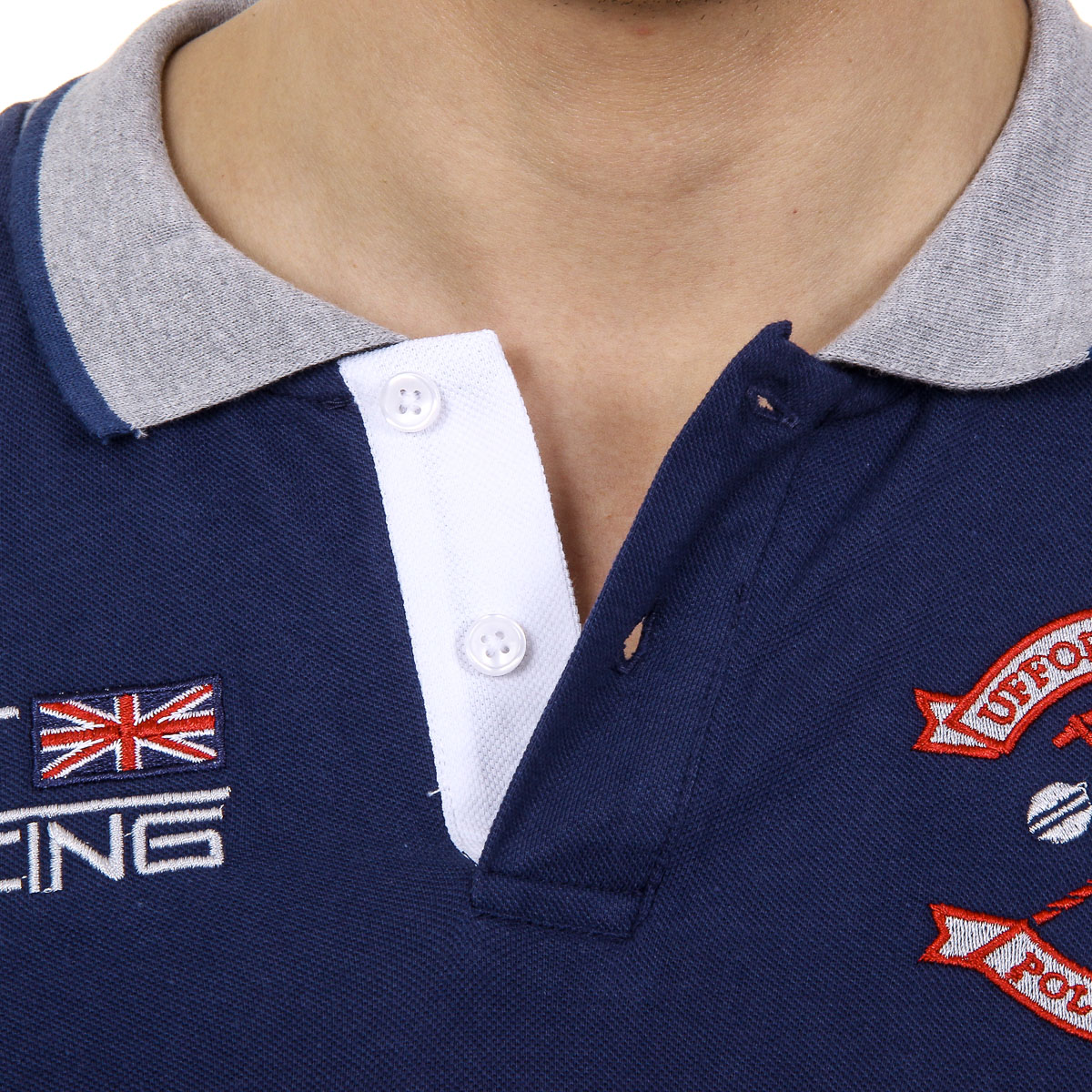 Polo de manga corta para hombre del Ufford & Suffolk Polo Club US001 INDIGO
