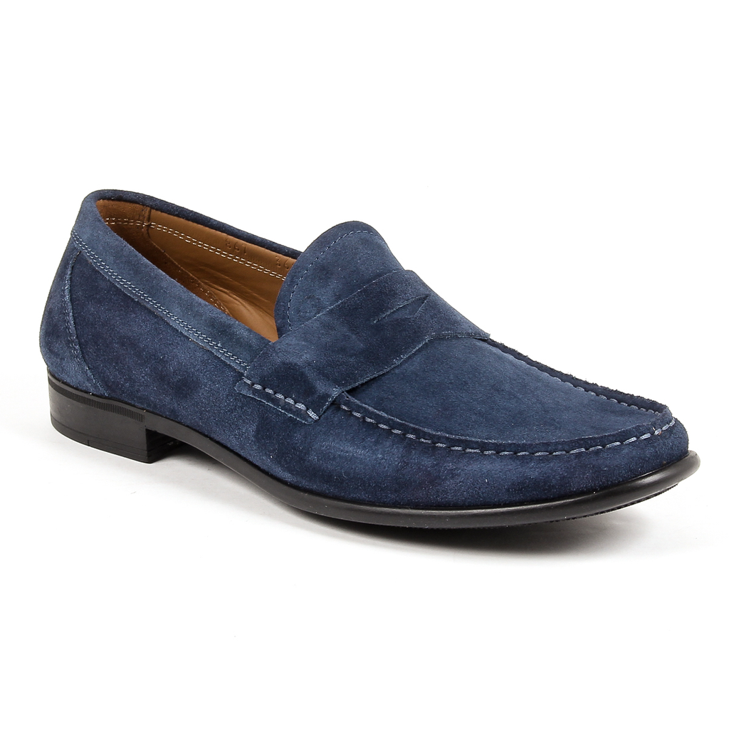 Mocasín V 1969 Italia para hombre azul LEONARDO