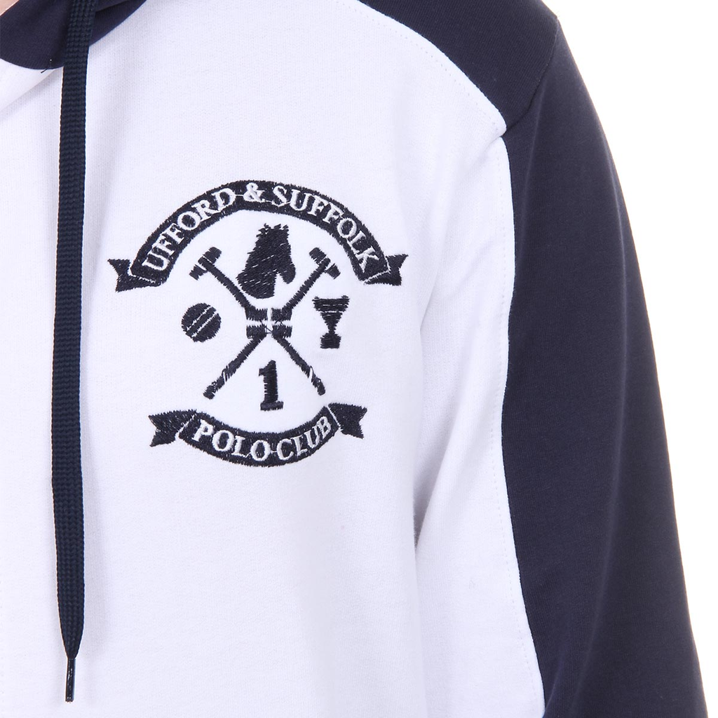 Sudadera con capucha y cremallera de manga larga para hombre del Ufford & Suffolk Polo Club