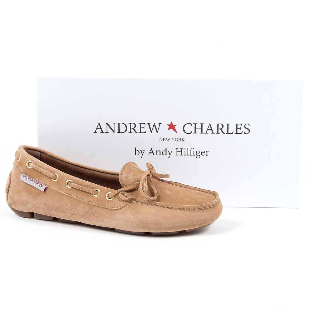 Mocasín Andrew Charles para mujer en color camello CAMILLA