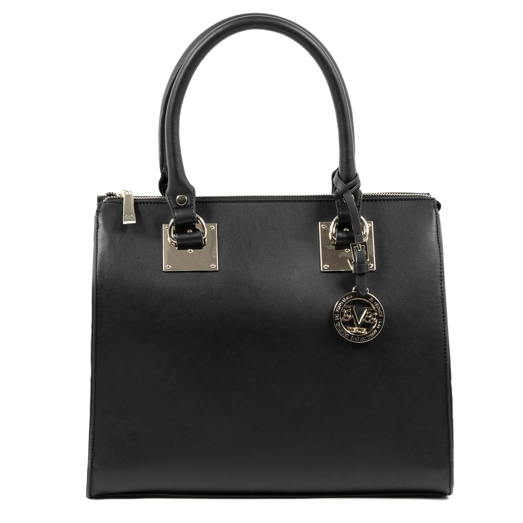 Bolso de mano para mujer V 1969 Italia, color negro, LISA