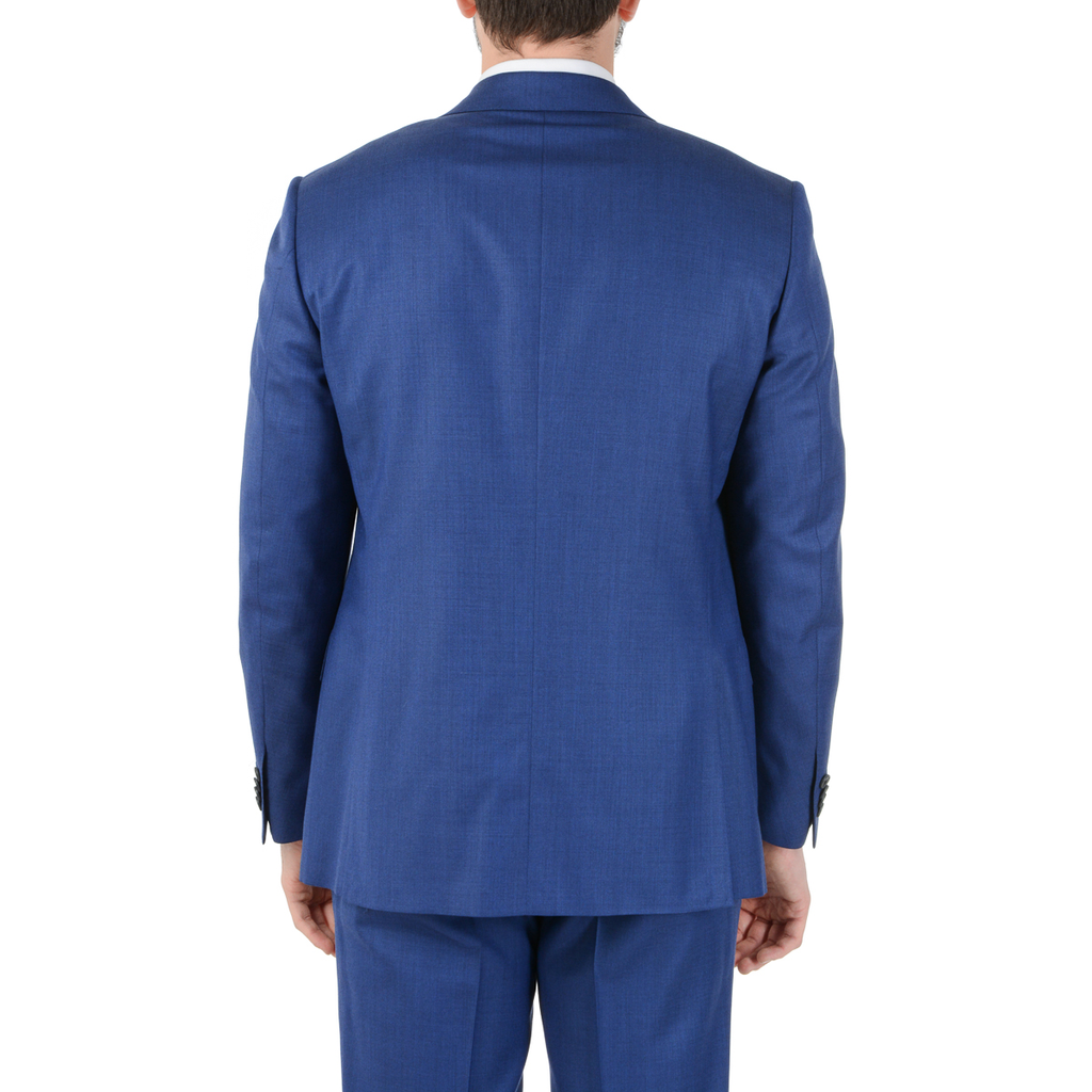 Corneliani Mens Suit Long Sleeves Blue Super 110's