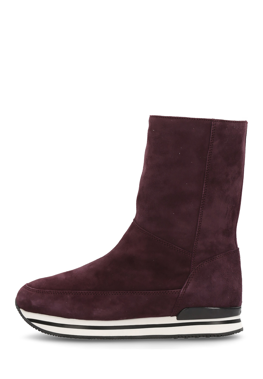 Bota alta Hogan para mujer, color burdeos, HXW2410O720CCR0L812