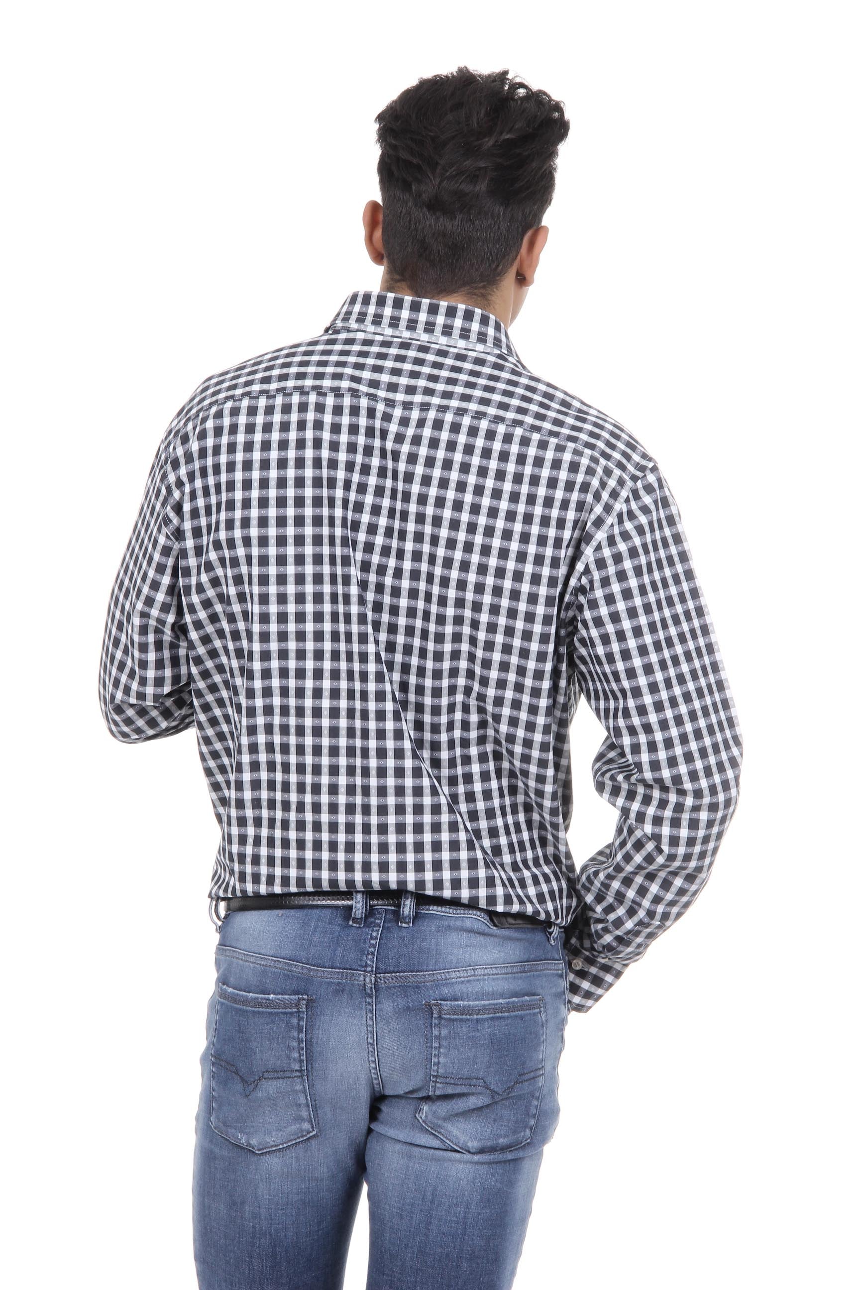 Camisa clásica moderna de corte italiano para hombre V 1969, talla 377, 216
