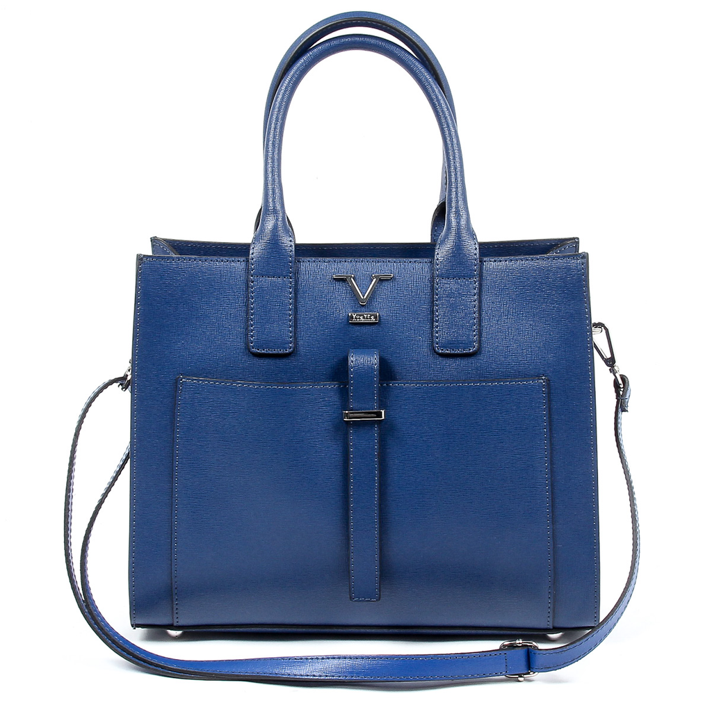 Bolso de mano para mujer V 1969 Italia V006-S SAFFIANO BLU JEANS