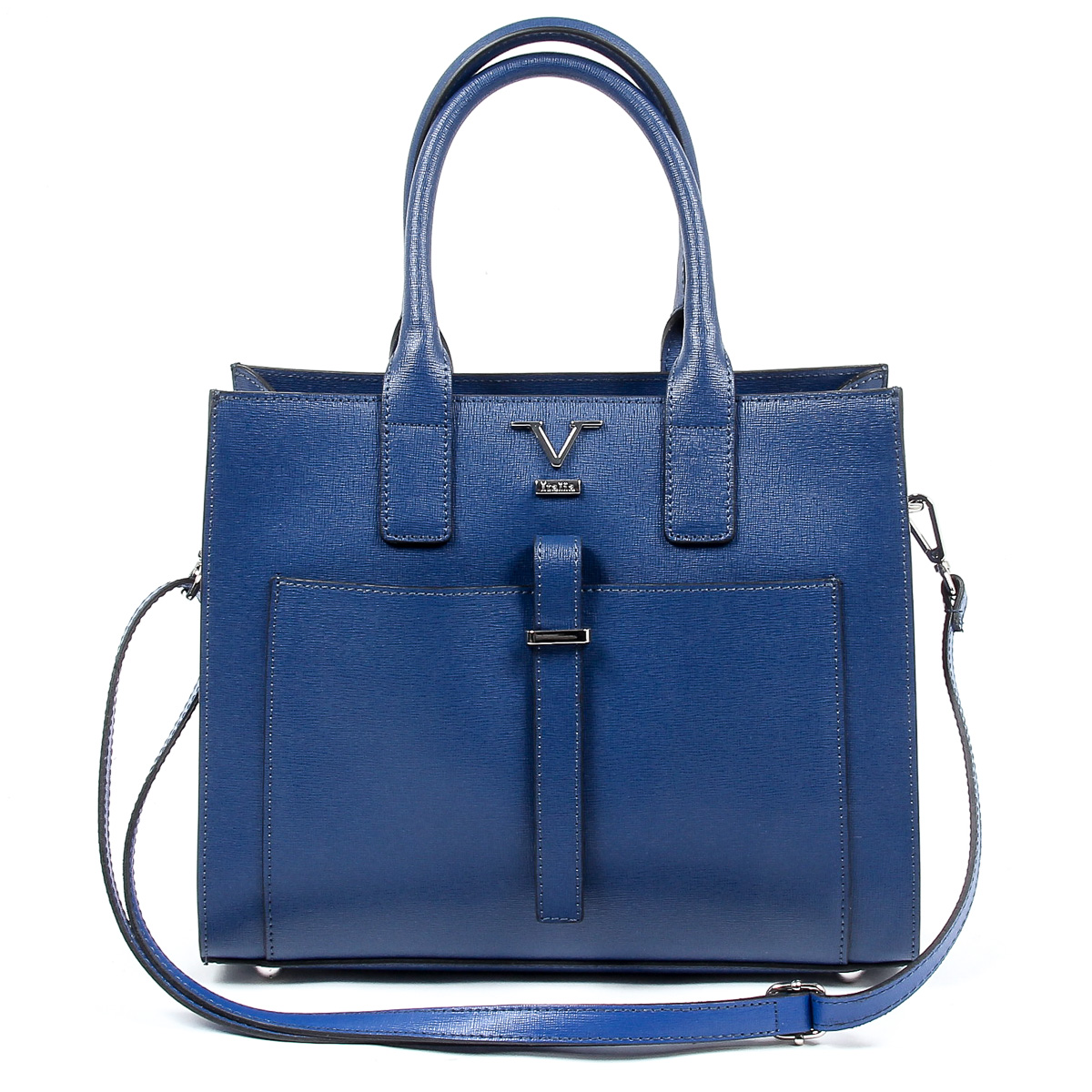 Bolso de mano para mujer V 1969 Italia V006-S SAFFIANO BLU JEANS
