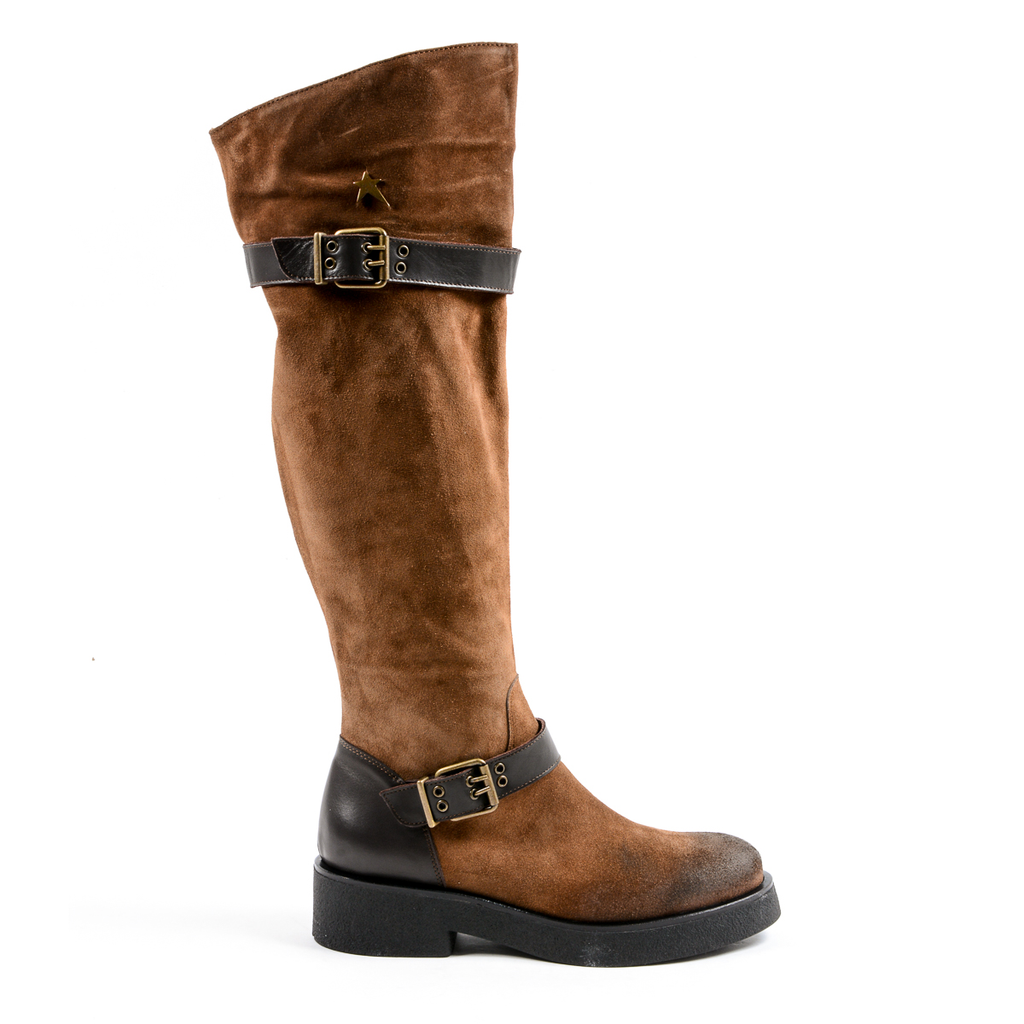 Andrew Charles Womens High Boot Brown ALANIS