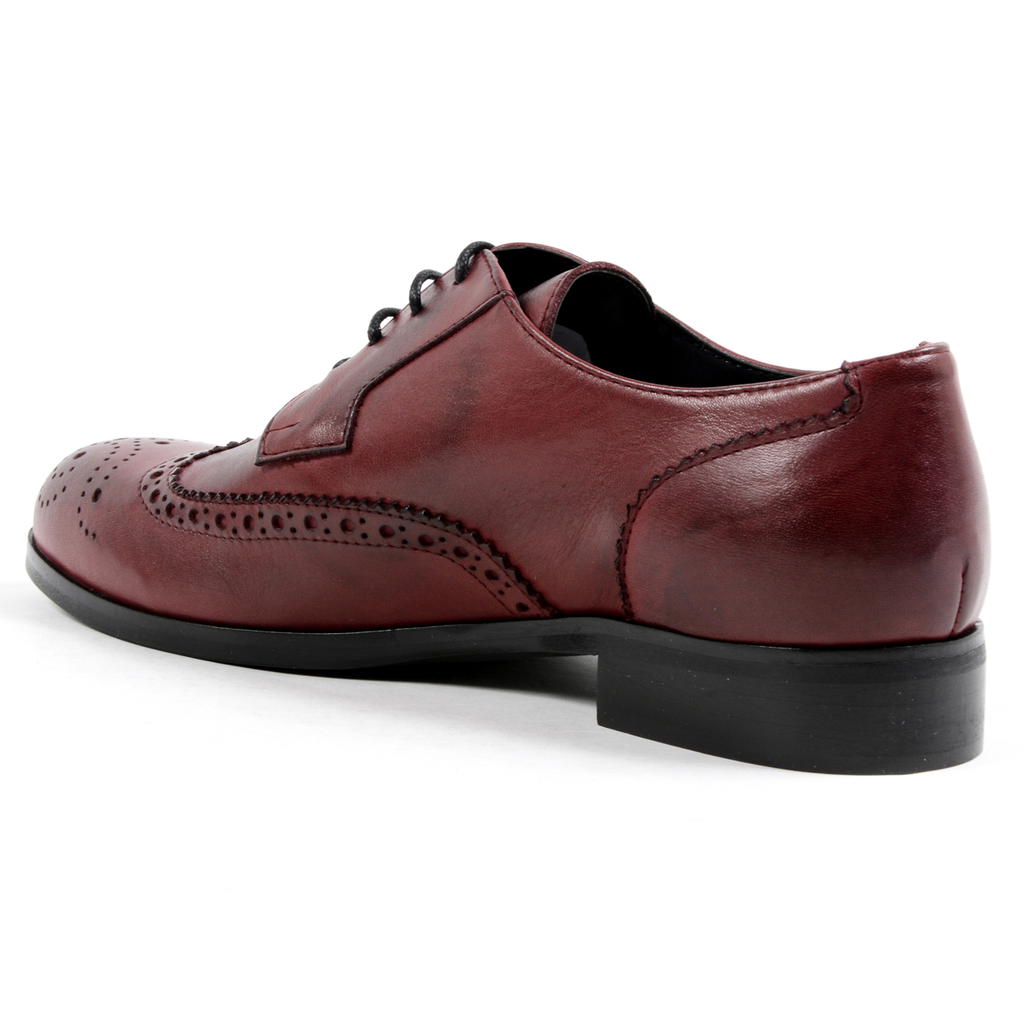 V 1969 Italia Zapato con cordones para mujer Burdeos SULLY