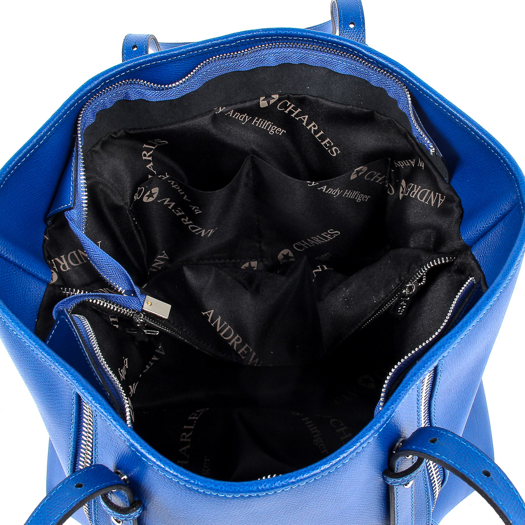 Andrew Charles Womens Handbag Blue ETHEL