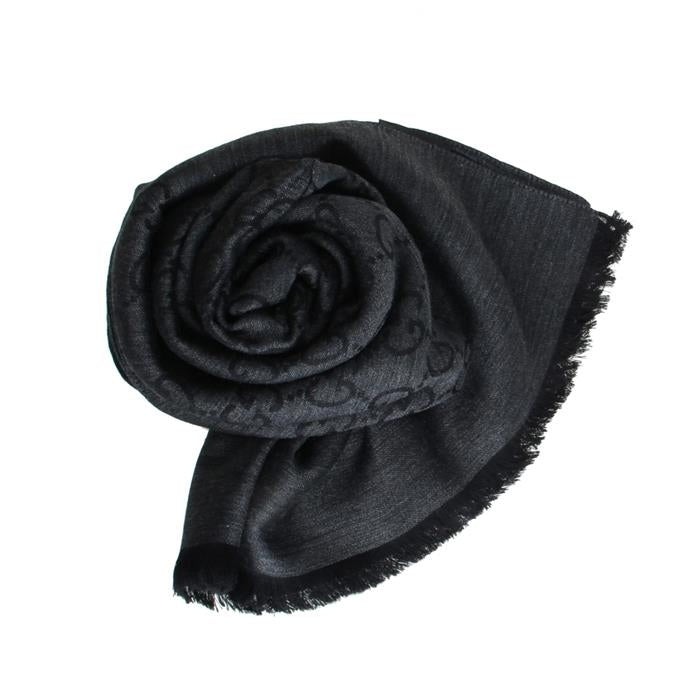 Bufanda Gucci para hombre 70x200 negra