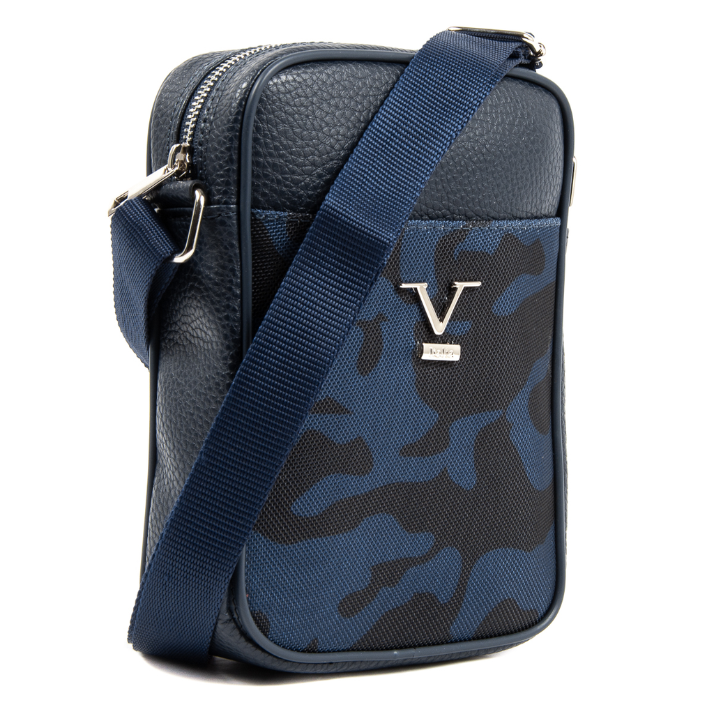 V 1969 Italia Mens Shoulder Bag Blue MILITARY