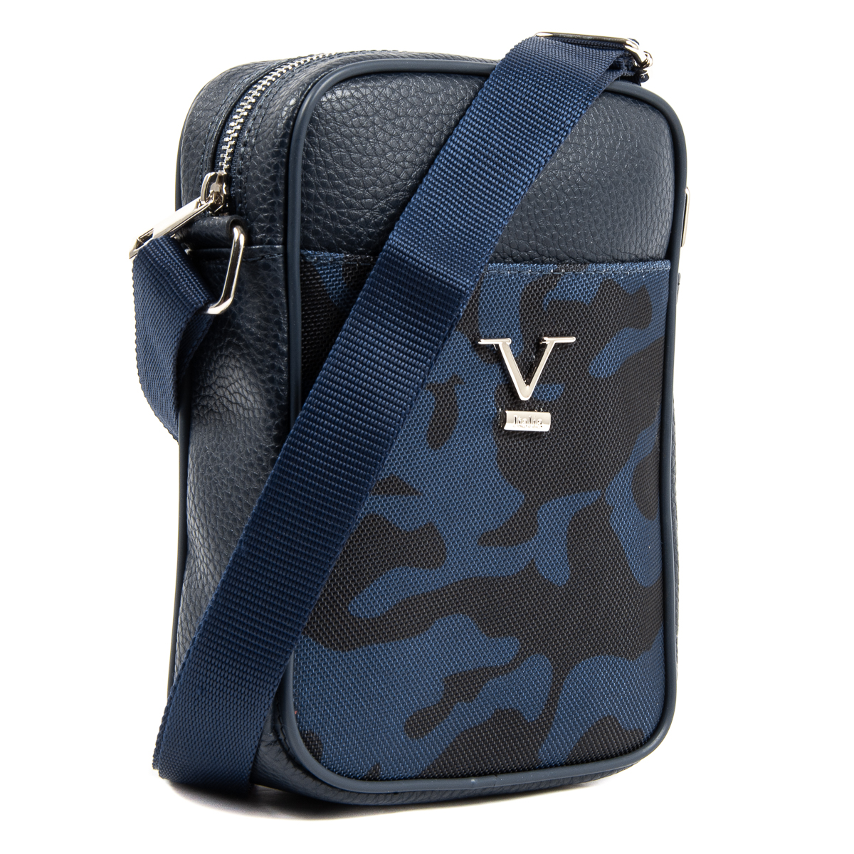 V 1969 Italia Mens Shoulder Bag Blue MILITARY