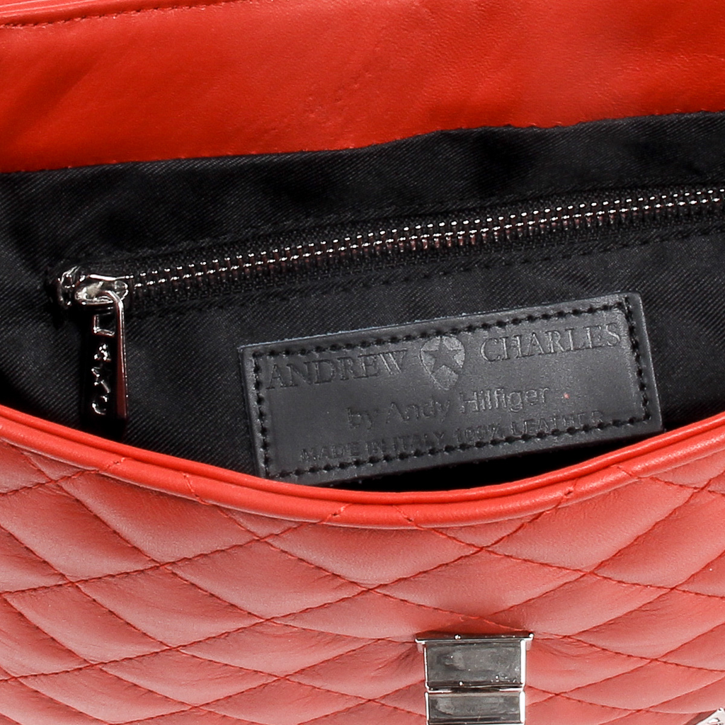Andrew Charles Womens Handbag Red AZALEA
