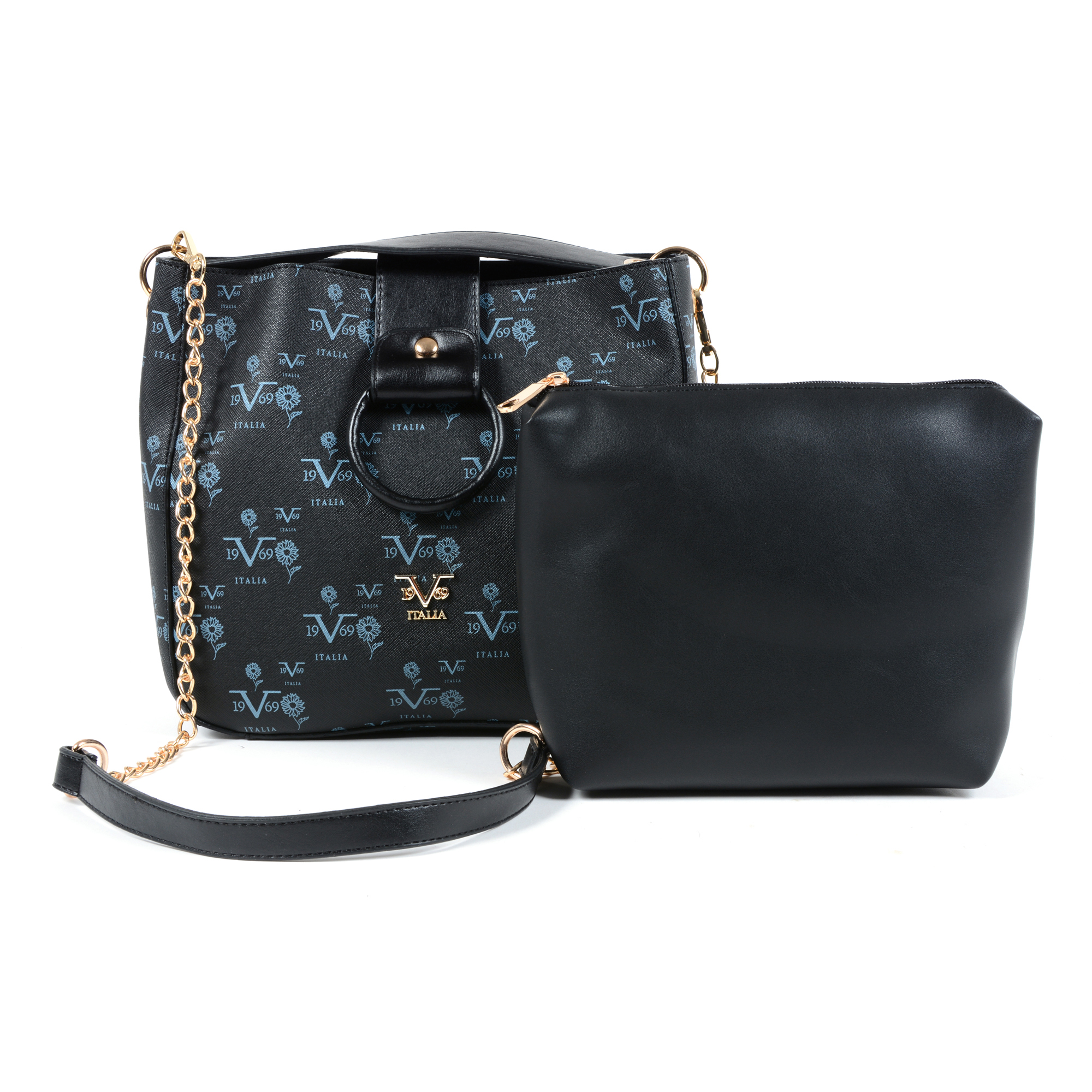 V 1969 Italia Womens Handbag Black TRIPOLI