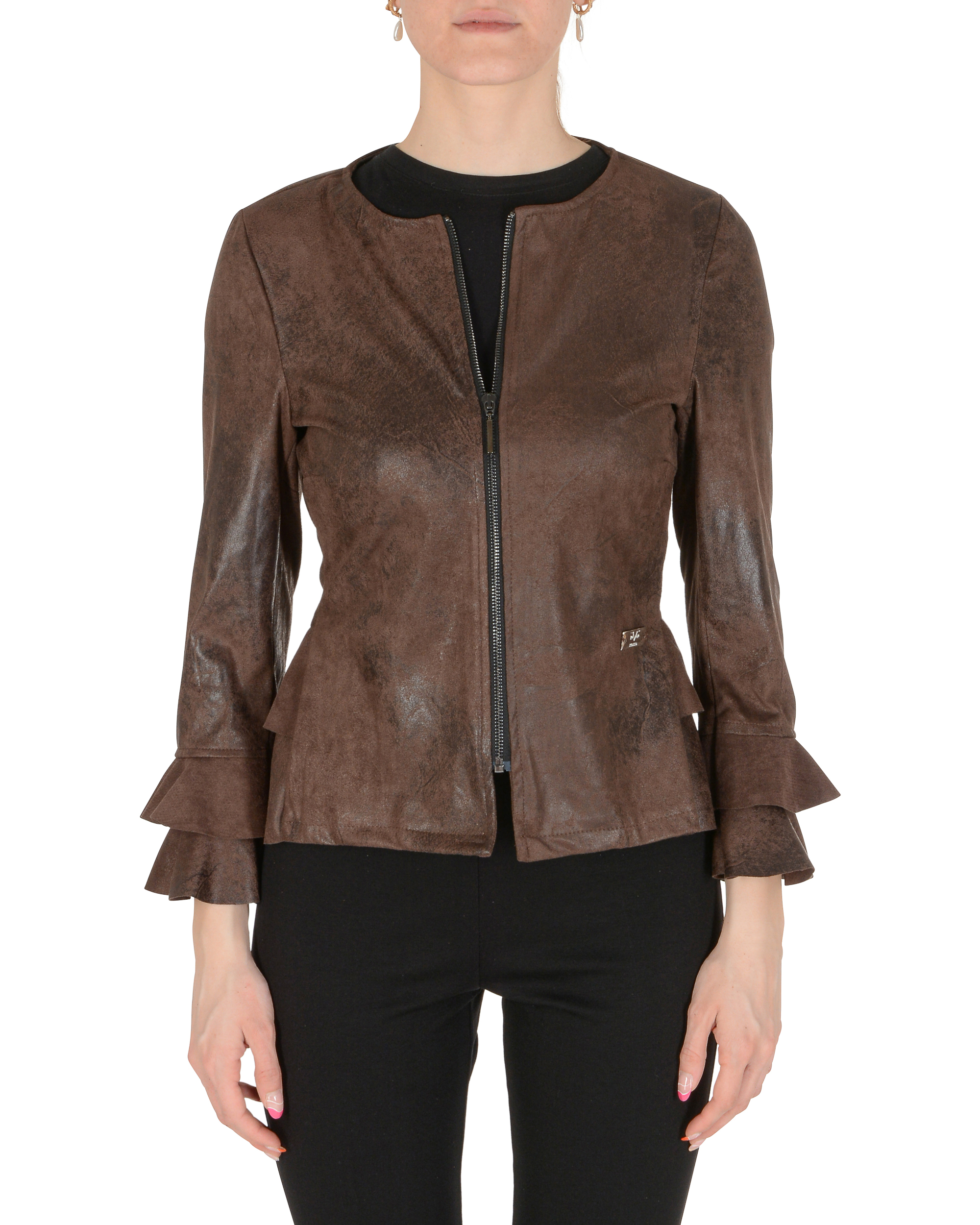 19V69 Italia Chaqueta de mujer Marrón oscuro FIORE MARRÓN OSCURO