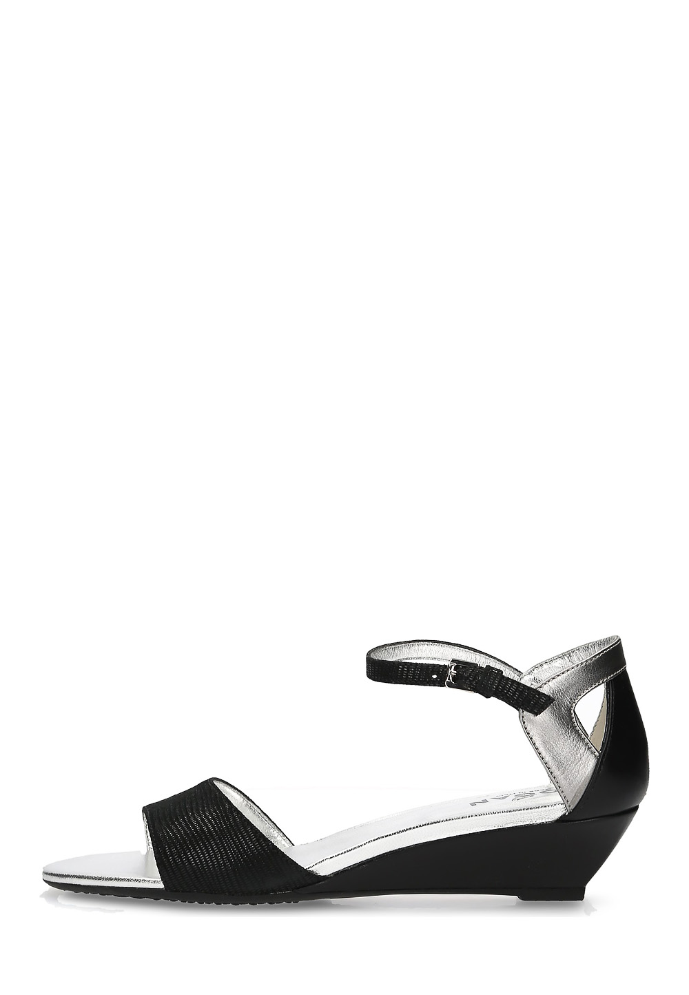 Sandalia de cuña Hogan para mujer, color negro, HXW2300N4106DB2885