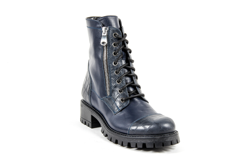 V 1969 Italia Womens Short Boot Blue STONE