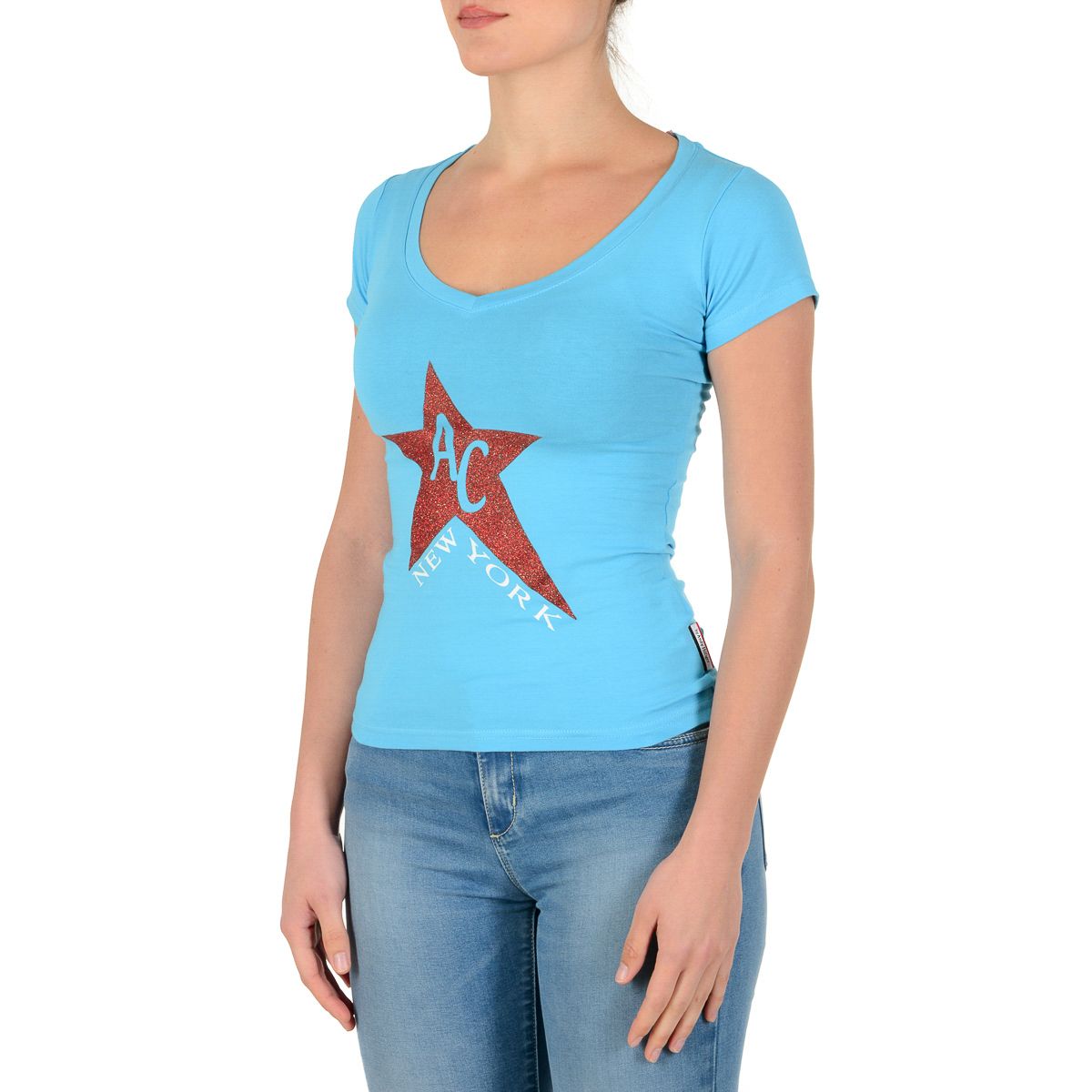 Camiseta para mujer Andrew Charles By Andy Hilfiger TS550 03 1002 TAPIWA AZURE S8