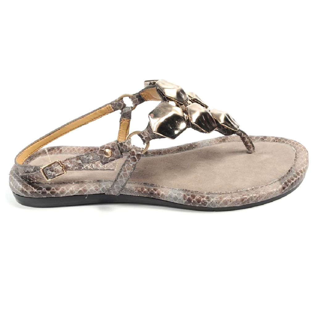 Sandalias planas con tira trasera para mujer Nine West NWWALID MARRÓN MULTICOLOR
