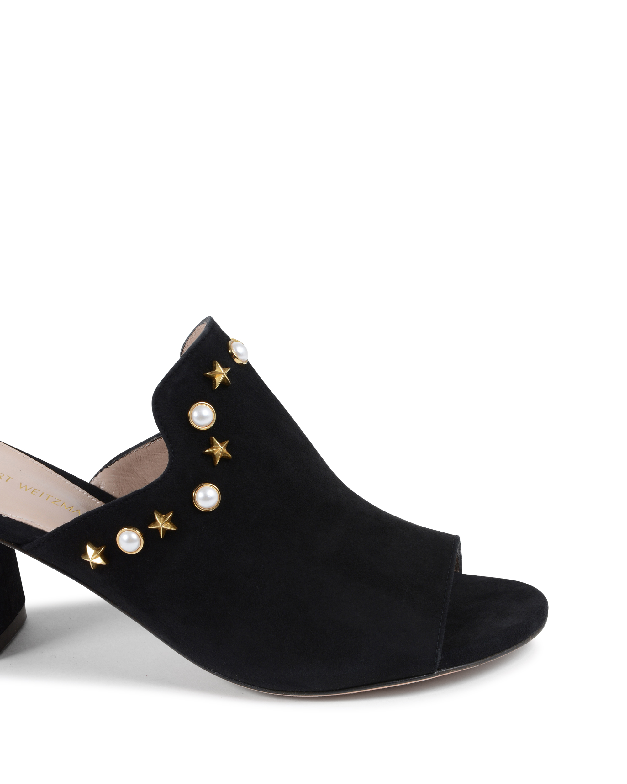 Stuart Weitzman - Sandalias tipo mule para mujer, color negro, DOHICKEY