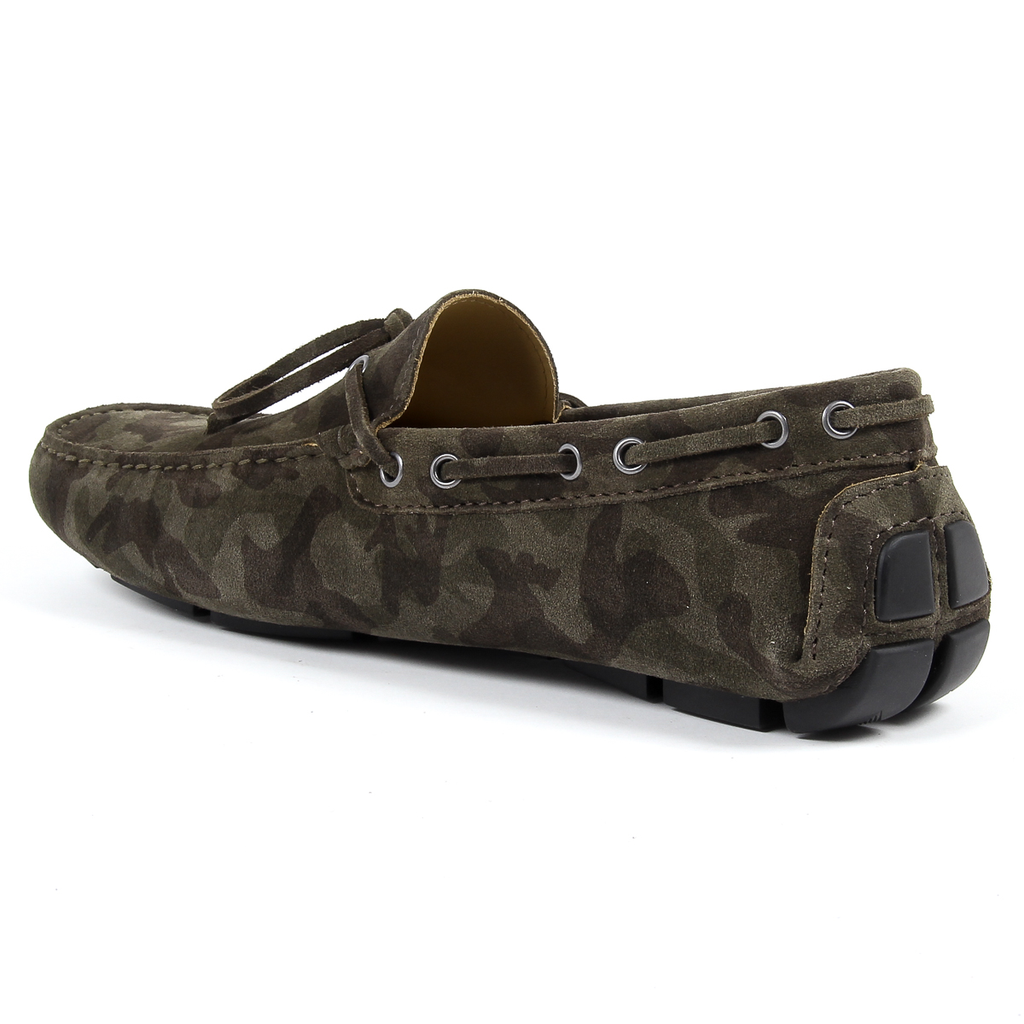 Mocasines V 1969 Italia para hombre, color verde ADAM