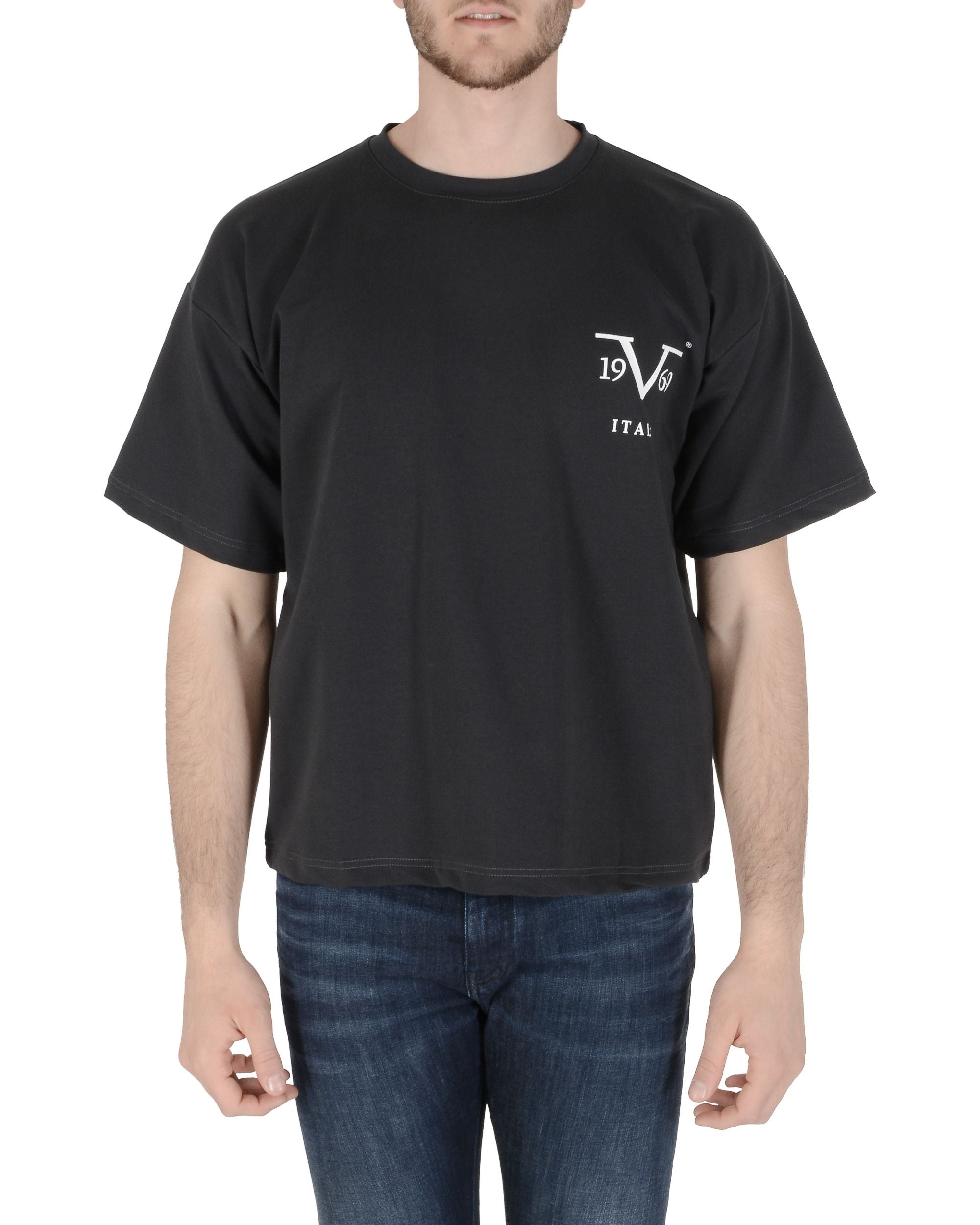 Camiseta Italia para hombre 19V69 Gris oscuro AZIR GRIS OSCURO