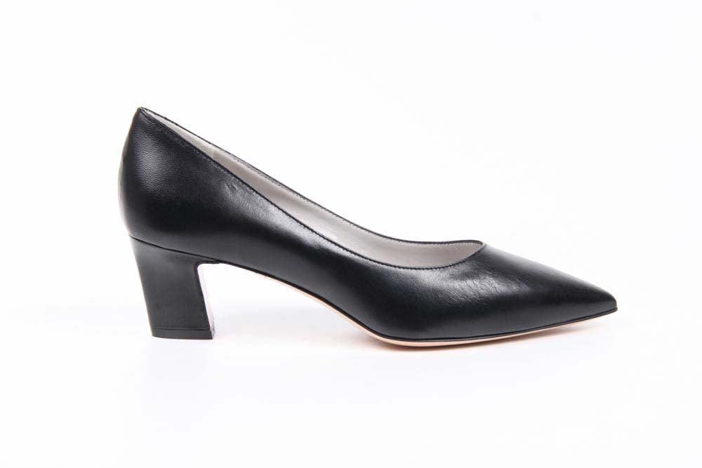 V 1969 Italia Zapatos de salón con tacón bajo para mujer 5534 LID55 PE ELIOS15NE CAPRETTO ELIOS NERO