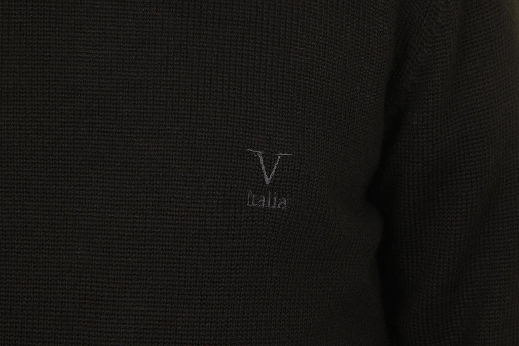 Suéter de cuello redondo para hombre V 1969 Italia 9802 GIROCOLLO NERO
