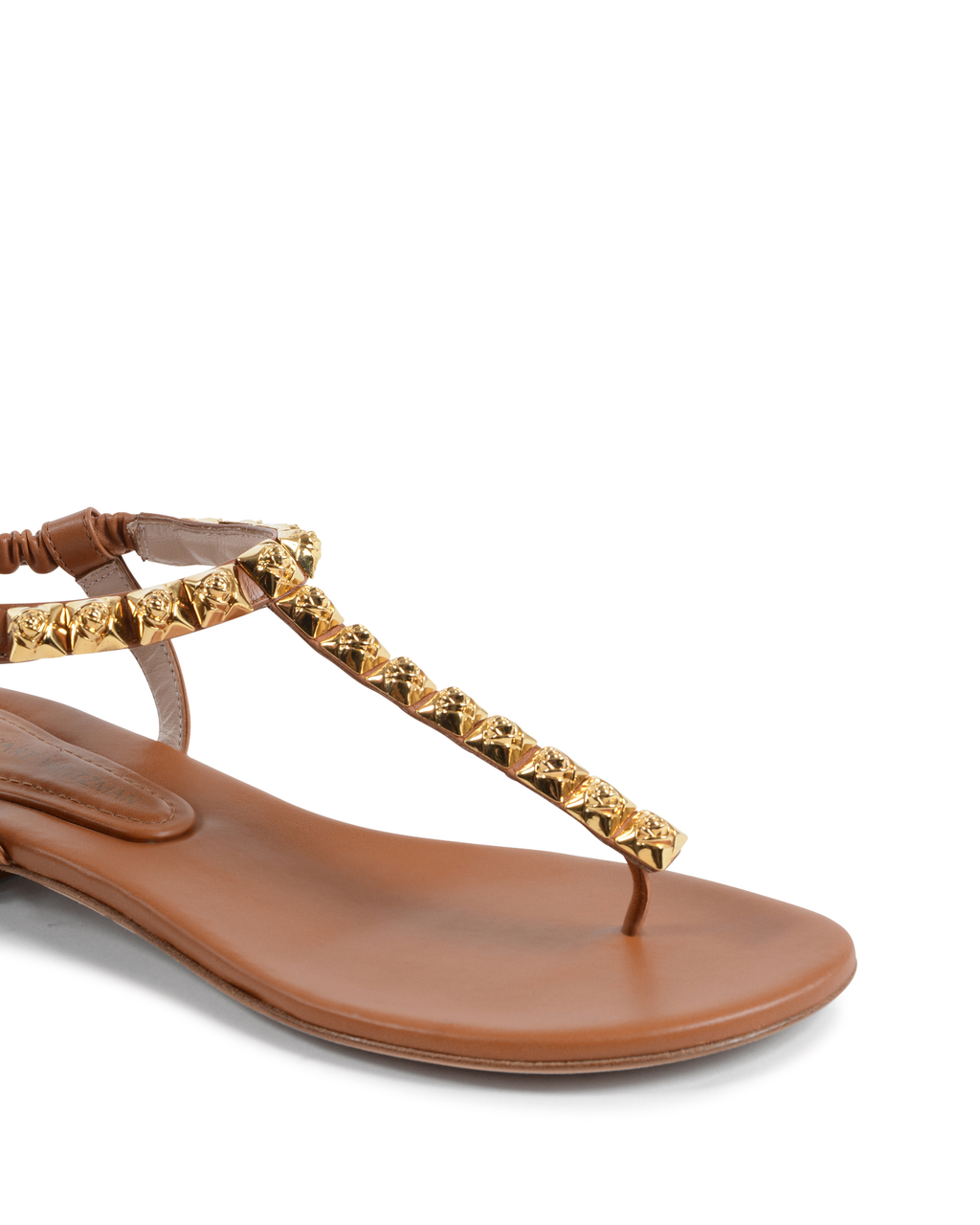 Stuart Weitzman Sandalia plana para mujer color tostado ESME