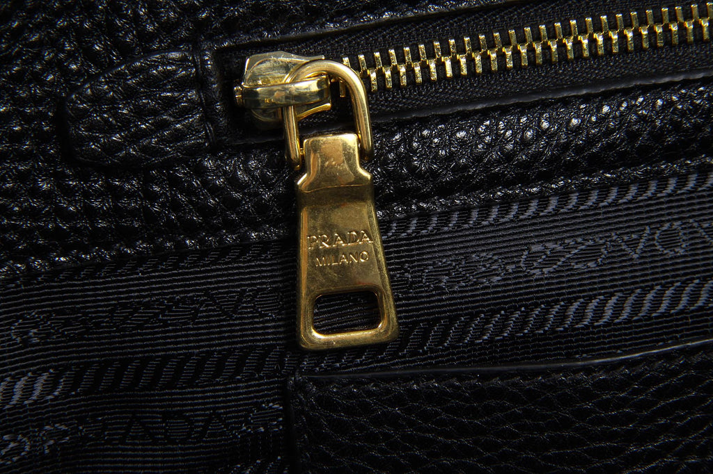 Bolso de compras Prada BN2794 Nero Vitello Daino