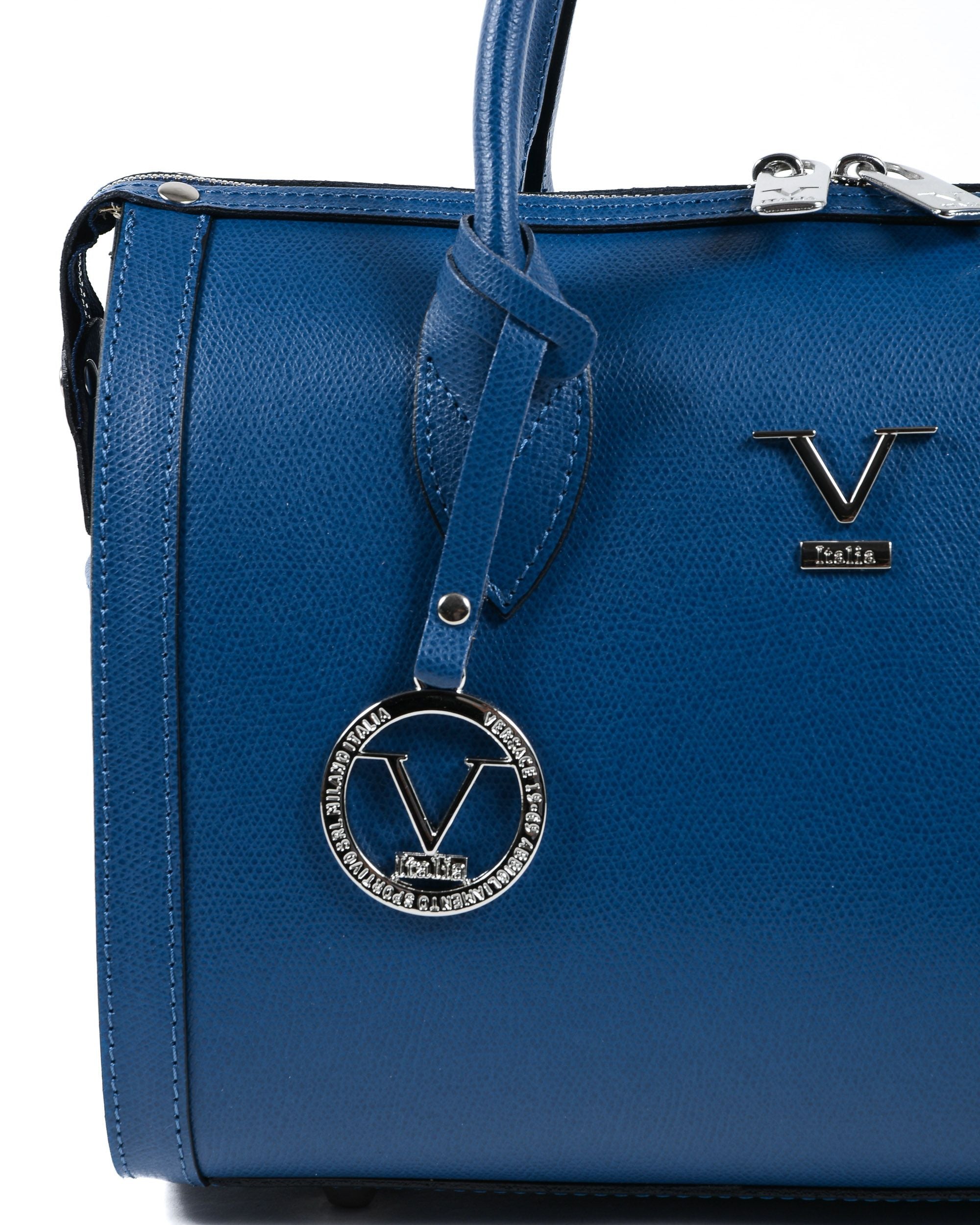 V Italia Womens Handbag Bluette V014-S PALMELLATO BLUETTE