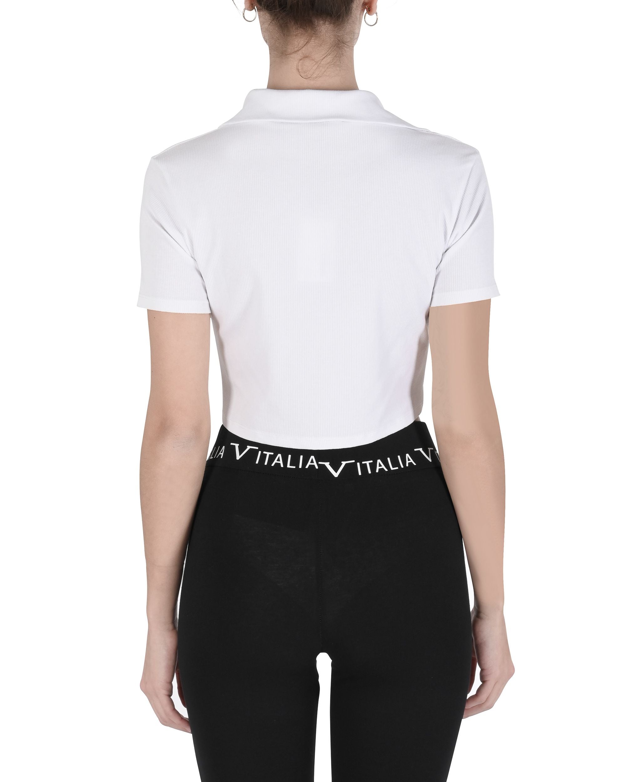 19V69 Italia Top corto para mujer CLOE BLANCO