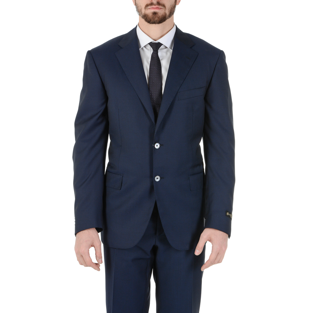 Corneliani Mens Suit Long Sleeves Dark Blue Super 130's