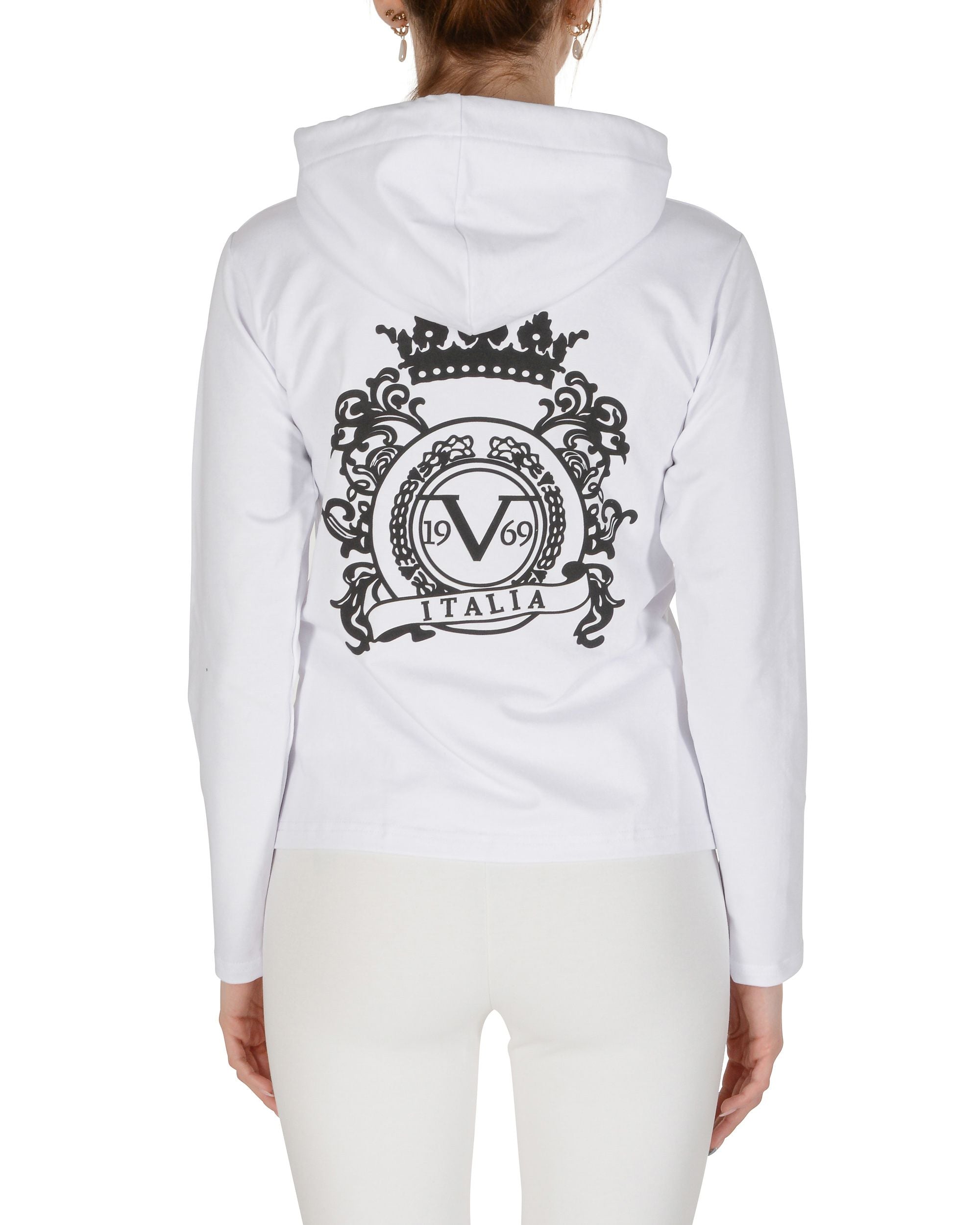 Sudadera con capucha ELEANA para mujer, color blanco, 19V69 Italia