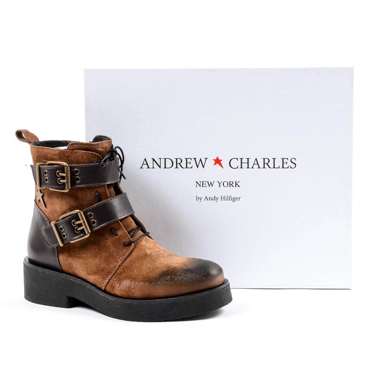 Andrew Charles Womens Ankle Boot Brown JOAN