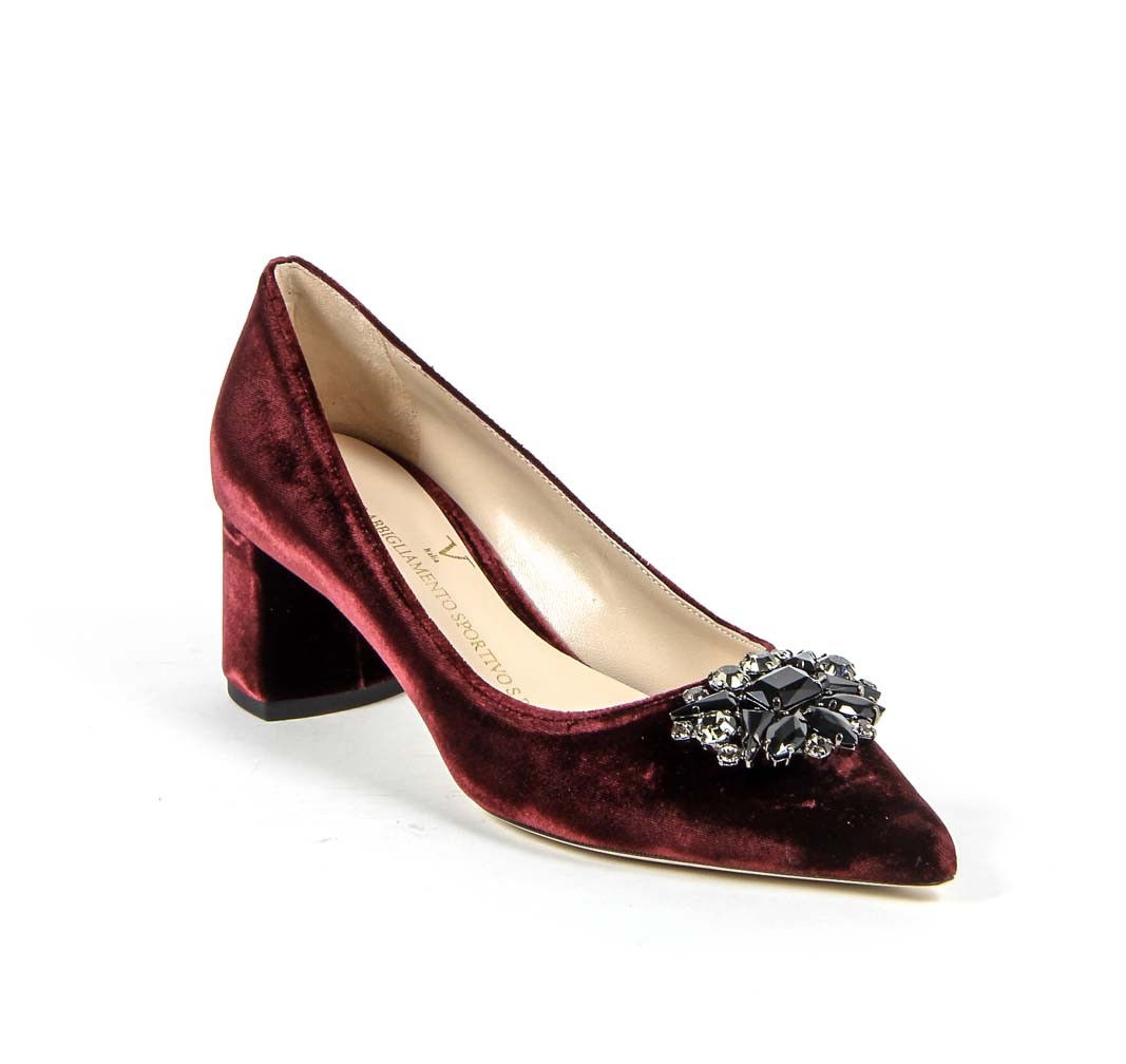 V 1969 Italia Zapatos de salón para mujer 3109244 VELLUTO BURDEOS
