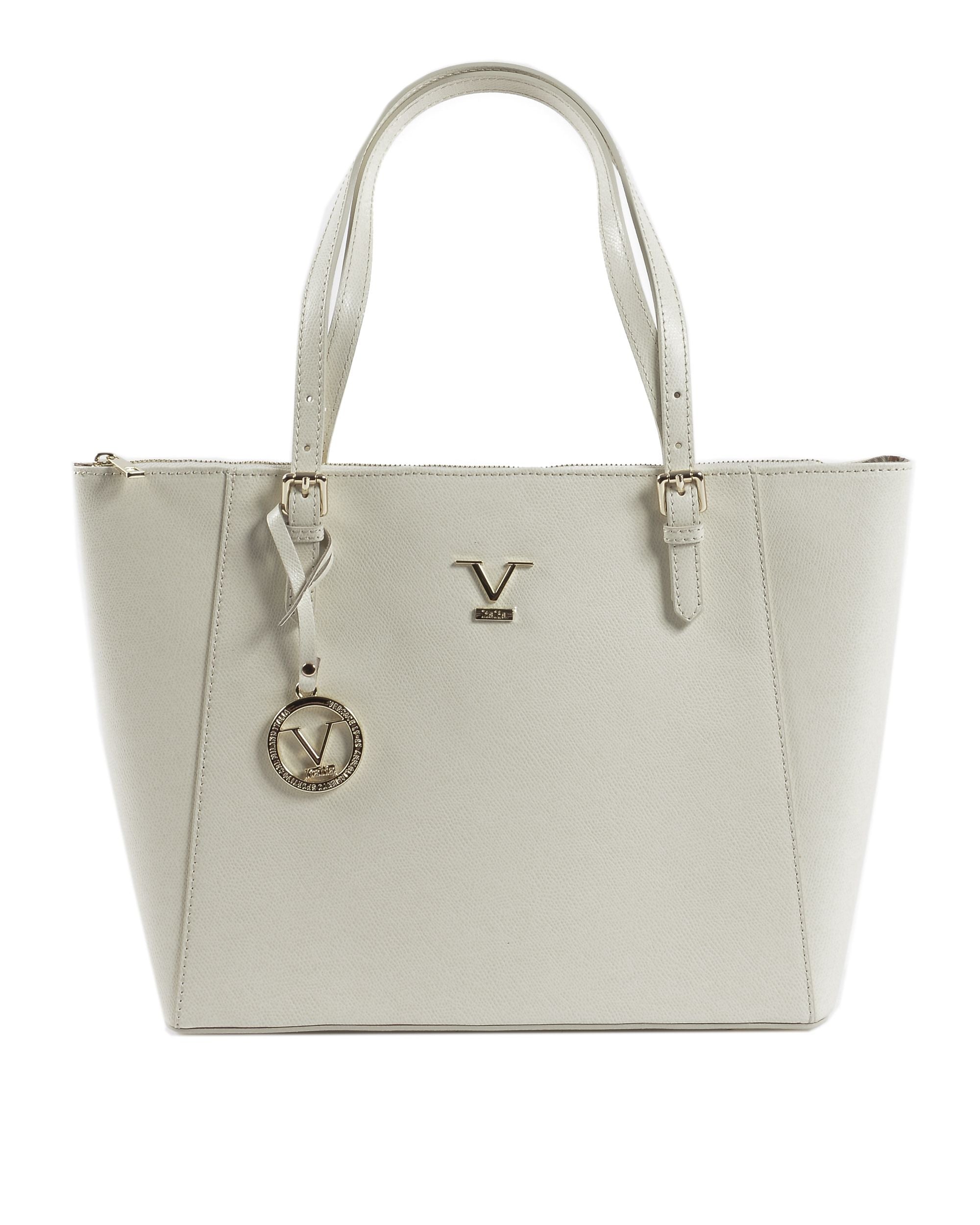 Bolso de mano para mujer V Italia V09-G PALMELLATO CREMA