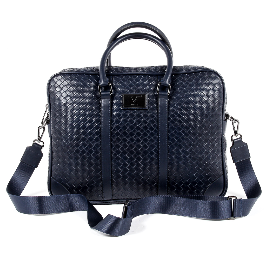 Bolso de mano para hombre V 1969 Italia azul EVAN