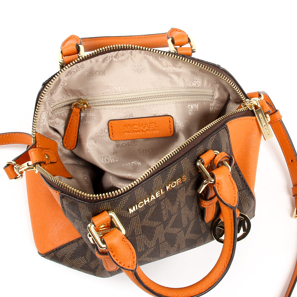 Michael Kors Womens Handbag CIARA 35S7GC6M8B BROWN TANG