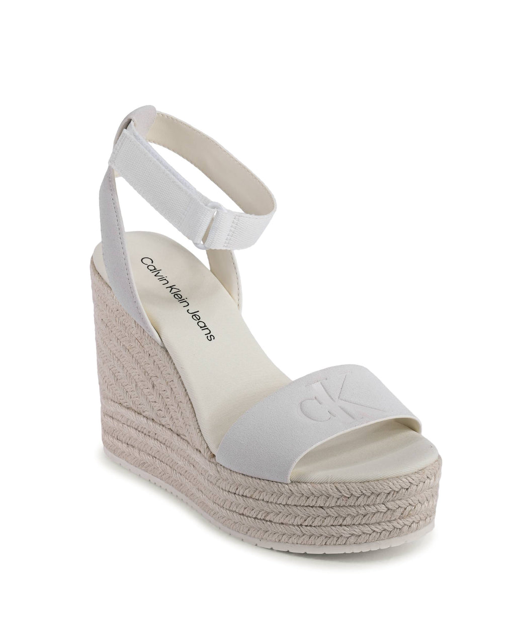 Calvin Klein - Sandalias de cuña para mujer, color beige, YW0YW010260F9