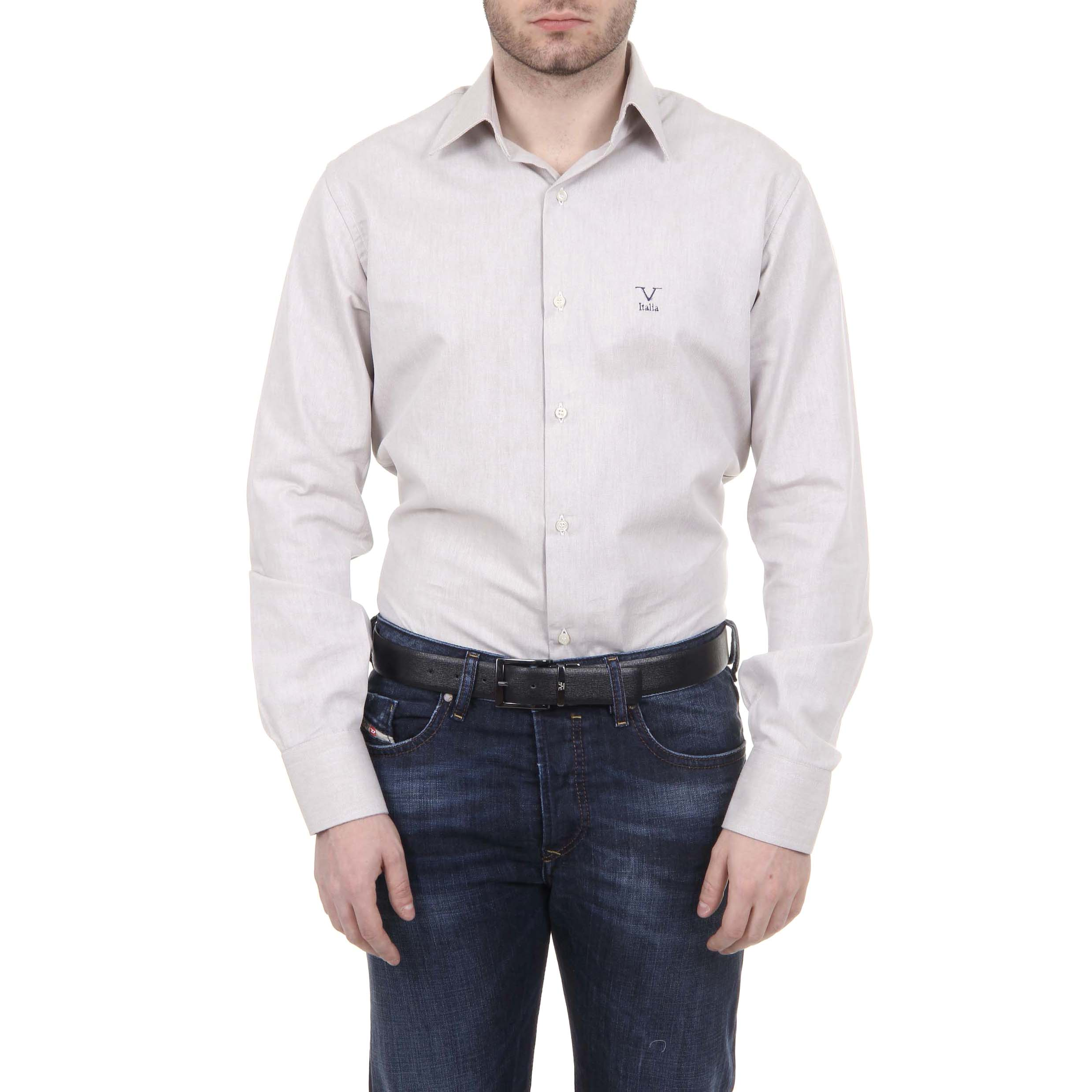 Camisa V 1969 Italia para hombre beige GIANLUCA