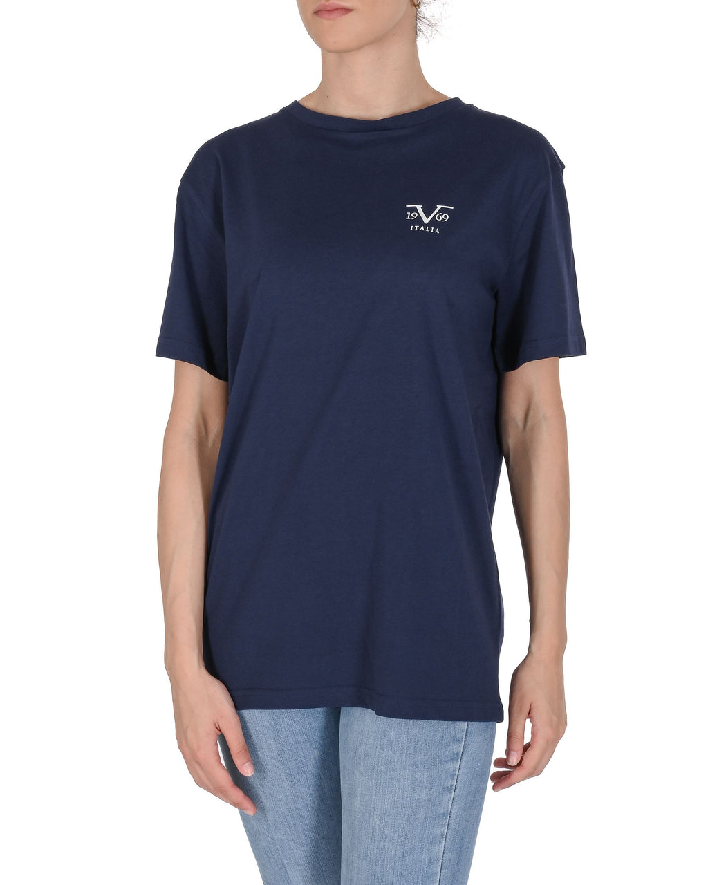 19V69 Italia Womens Basic T-Shirt VSC1WTS01 NAVY